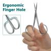 CGBE Cuticle Scissors Extra Fine Curved: Stainless Steel Eyebrow Scissor, Professional Manicure Scissors for Manicure, Eyelashes, Eyebrow, Dry Skin For Women And Men view 4