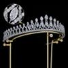 14K Gold Princess Bridal Tiara, Elegant Wedding Tiara with Moissanite, Ideal Gift for Bridal Parties and Wedding Celebrations (Style 2(17 * 5cm*63g) view 3