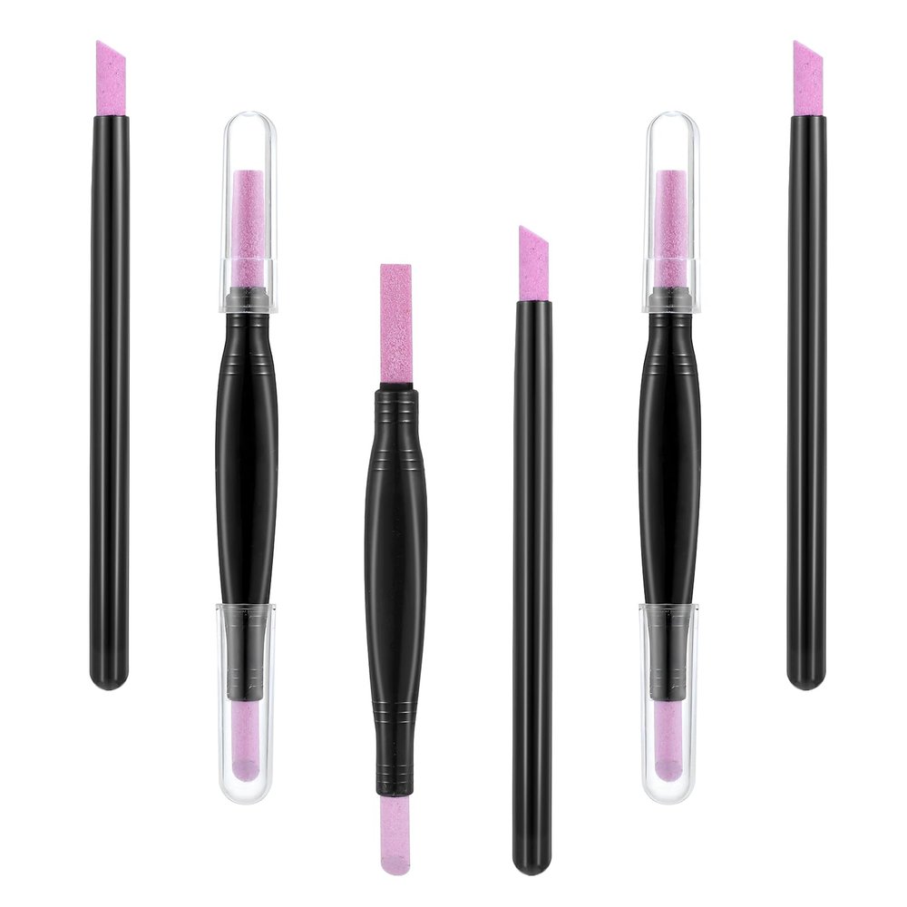 6 Pcs Round Nail File, Cuticle File for Under Acrylic Nails, Cuticle Remover & Dead Skin Repair, Reusable Nail Care Tool