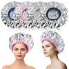 4Pcs Heat Cap for Deep Conditioning, Reusable Hair Mask Cap for Deep Conditioning Oil Treatment, Reusable & Elastic Aluminum Foil Hat Ideal for Coloring Perm, Steam Shower Spa Use view 1