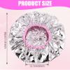 4Pcs Heat Cap for Deep Conditioning, Reusable Hair Mask Cap for Deep Conditioning Oil Treatment, Reusable & Elastic Aluminum Foil Hat Ideal for Coloring Perm, Steam Shower Spa Use view 2
