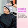 4Pcs Heat Cap for Deep Conditioning, Reusable Hair Mask Cap for Deep Conditioning Oil Treatment, Reusable & Elastic Aluminum Foil Hat Ideal for Coloring Perm, Steam Shower Spa Use view 4
