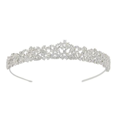 14K Gold Princess Bridal Tiara, Elegant Wedding Tiara with Moissanite, Ideal Gift for Bridal Parties and Wedding Celebrations (Style 1(15 * 2.5cm*46g))