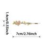 2 Pieces Sweet Fairy Flower Simulated Pearl Alloy Slash Clip Side Clip Embellished Hair Clips view 3