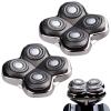 2Pack Pro 4 Shaver Replacement Heads Compatible with Skull Pitbulls Gold PRO, Silver PRO, Platinum PRO Head Shavers, Electric Shaver Half Head for Men/Women (2 PACK FOUTE) view 1