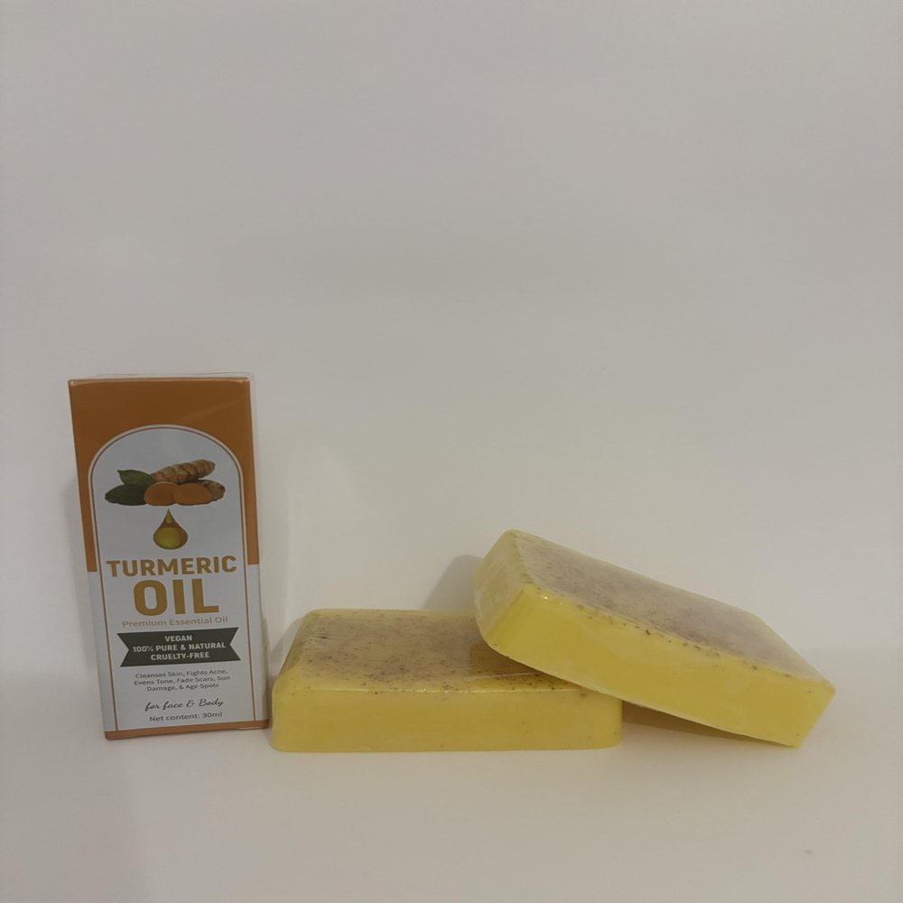 kit de belleza para mujer turmeric & kijic soap, turmeric oil