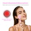 PRITECH Facial Cleansing Brush, Rechargeable Silicone Face Scrubber with Constant-Temperature Heating, Vibrating Exfoliator Scrubber for Deep Pore Cleaning, Waterproof Face Brush for Women & Men -Pink view 4