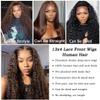 13x4 Chocolate Brown Lace Front Wigs for Black Women 4# Deep Wave Lace Front Wig Human Hair 180% Density Brown Curly Wig (32inch) view 3
