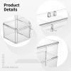 Acrylic Cosmetic Organizer with Lid, Stackable 3-Drawer Storage Solution for Beauty Sponges, Cotton Swabs, and Pads, Clear Modular Unit view 3