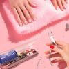 8PCS Manicure Tool Box, Plastic Storage Personal Box Nail Implement Organizer Case Box for Nail Art Pedicure Supply (Pink-A) view 2
