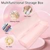 8PCS Manicure Tool Box, Plastic Storage Personal Box Nail Implement Organizer Case Box for Nail Art Pedicure Supply (Pink-A) view 4