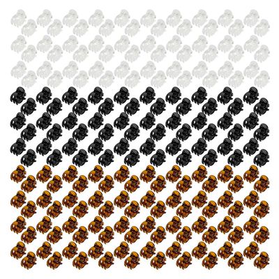 100 Pack 1cm Mini Hair Claw Clips - tiny hair clips - Plastic Mini Hairpins for Women, Girls (Black, Brown, Clear)