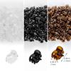 100 Pack 1cm Mini Hair Claw Clips - tiny hair clips - Plastic Mini Hairpins for Women, Girls (Black, Brown, Clear) view 2