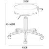 360  Rolling Rotation Salon Stool,Round Leather Cushion Beauty Chair 330 Lbs Load Heavy Hydraulic Stool,Lifting Wheel and Gold Stainless Steel Base,for spa Work Office Age Nail Tattoo Work Chair view 2