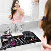 Makeup Sink Organizer  Foldable Silicone Vanity Mat, Compact Bathroom Topper Tray | Travel-Ready RV, Hanging Loop Beauty Tool Mat, Space-Saving Portable Organizer For Brushes view 3