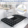 Makeup Sink Organizer  Foldable Silicone Vanity Mat, Compact Bathroom Topper Tray | Travel-Ready RV, Hanging Loop Beauty Tool Mat, Space-Saving Portable Organizer For Brushes view 4