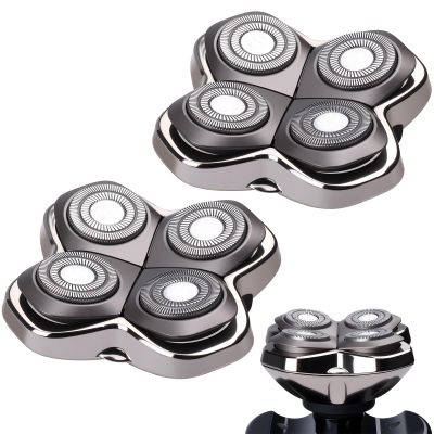 2Pack Pro 4 Shaver Replacement Heads Compatible with Skull Pitbulls Gold PRO, Silver PRO, Platinum PRO Head Shavers, Electric Shaver Half Head for Men/Women (2 PACK CAVER)
