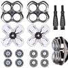 2Pack Pro 4 Shaver Replacement Heads Compatible with Skull Pitbulls Gold PRO, Silver PRO, Platinum PRO Head Shavers, Electric Shaver Half Head for Men/Women (2 PACK CAVER) view 2