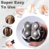 2Pack Pro 4 Shaver Replacement Heads Compatible with Skull Pitbulls Gold PRO, Silver PRO, Platinum PRO Head Shavers, Electric Shaver Half Head for Men/Women (2 PACK CAVER) view 4