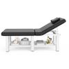 30.5'' Wide  75'' Long Folding Stationary Massage Table with Backrest and Storage Space for Treatment Table Physical Therapy Table Spa Facial Bed, 6 Square legs, Metal Frame PU Leather - Black view 1