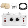 1.2L Double Pot Wax Warmer, Electric Depilatory Heater Machine with Adjustable Temperature for Hair Removal & Facial Spa, Includes 40 Wax Sticks & 20 Collars view 1