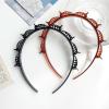 2PCS Headband With Clips, Braid Headbands for Women Bangs Hairstyle Hair Clip, Professional Weave Bangs Clip, Toothed Headband Braid Tool for Women Girls Black Brown Hair Styling Accessories view 3