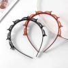 2PCS Headband With Clips, Braid Headbands for Women Bangs Hairstyle Hair Clip, Professional Weave Bangs Clip, Toothed Headband Braid Tool for Women Girls Black Brown Hair Styling Accessories view 4
