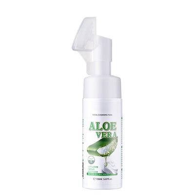 Aloe Vera Foaming Facial Cleanser - Gentle Face Wash with Real Aloe Vera Extract, Soothing & Hydrating, Oil Control & Deep Cleansing for All Skin Types, 5.06 Fl.Oz