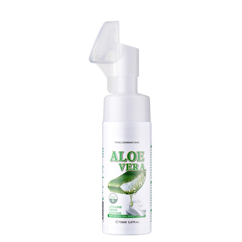 Aloe Vera Foaming Facial Cleanser - Gentle Face Wash with Real Aloe Vera Extract, Soothing & Hydrating, Oil Control & Deep Cleansing for All Skin Types, 5.06 Fl.Oz