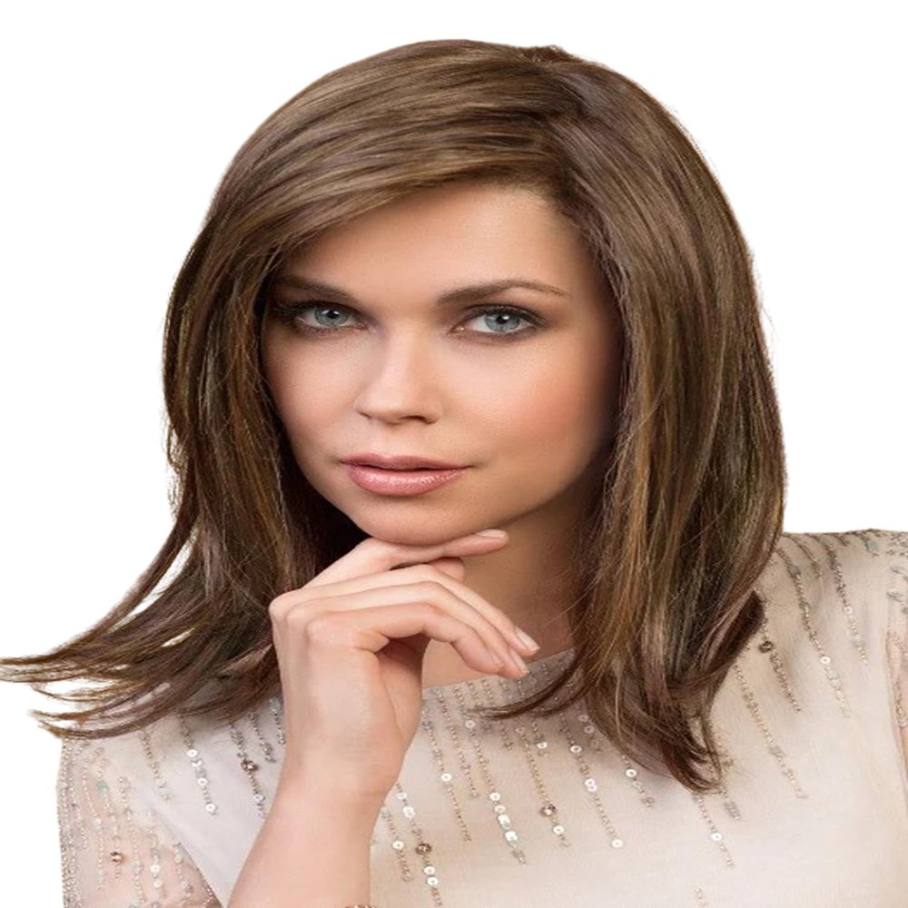 Belle of Hope Mara Ray Effect Lace Front Heat Friendly Synthetic Clip-In Hair Topper, Mid-Length, Comb and 19 Page Care Guide (SANDY BLONDE ROOTED)