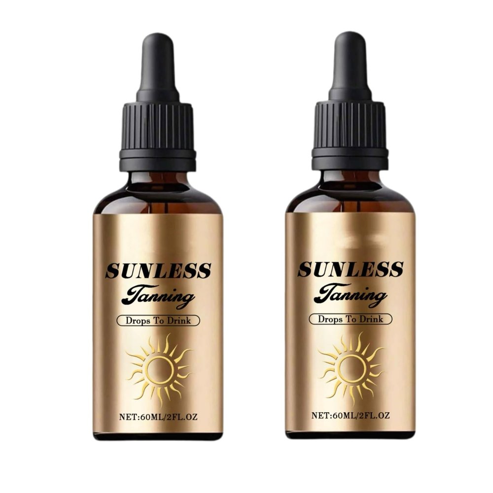 2025 Sunless Tanning Drops  Drinkable Tanning Supplement for Natural-Looking Bronzed Glow  Enhances Skin Tone from Within  Oral Sun-Kissed Tan Booster (2 fl oz/2PC)