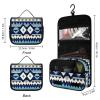 Hanging Travel Toiletry Bag Large Capacity Cosmetic Organizer for Women Men for Daily Use (Colorful Surf Blue Tribal Navajo Aztec Geometric Ethnic Pattern) view 2