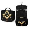 WOEZKEX Gold Freemason Freemasonry Masonic Travel Toiletry Bag for women Portable Hanging Organizer for Travel-Sized Shampoo, Conditioner, Brushes Set, Makeup Accessories view 1