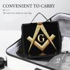 WOEZKEX Gold Freemason Freemasonry Masonic Travel Toiletry Bag for women Portable Hanging Organizer for Travel-Sized Shampoo, Conditioner, Brushes Set, Makeup Accessories view 4