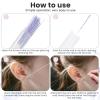 Ear Hole Cleaner, 180PCS Ear Piercing Cleaner Floss Earring Hole Cleaners Nose Ring Cleaners Pierced Floss Ears Piercing Care Cleaning Tool for Girl Women Men (Purple) view 3