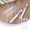 Ear Hole Cleaner, 180PCS Ear Piercing Cleaner Floss Earring Hole Cleaners Nose Ring Cleaners Pierced Floss Ears Piercing Care Cleaning Tool for Girl Women Men (Purple) view 4