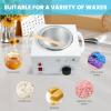 600ml Professional Single Pot Wax Warmer, Electric Depilatory Heater Machine with Adjustable Temperature for Hair Removal & Facial Spa, Includes 50 Wax Sticks & 20 Collars view 2