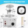 600ml Professional Single Pot Wax Warmer, Electric Depilatory Heater Machine with Adjustable Temperature for Hair Removal & Facial Spa, Includes 50 Wax Sticks & 20 Collars view 4