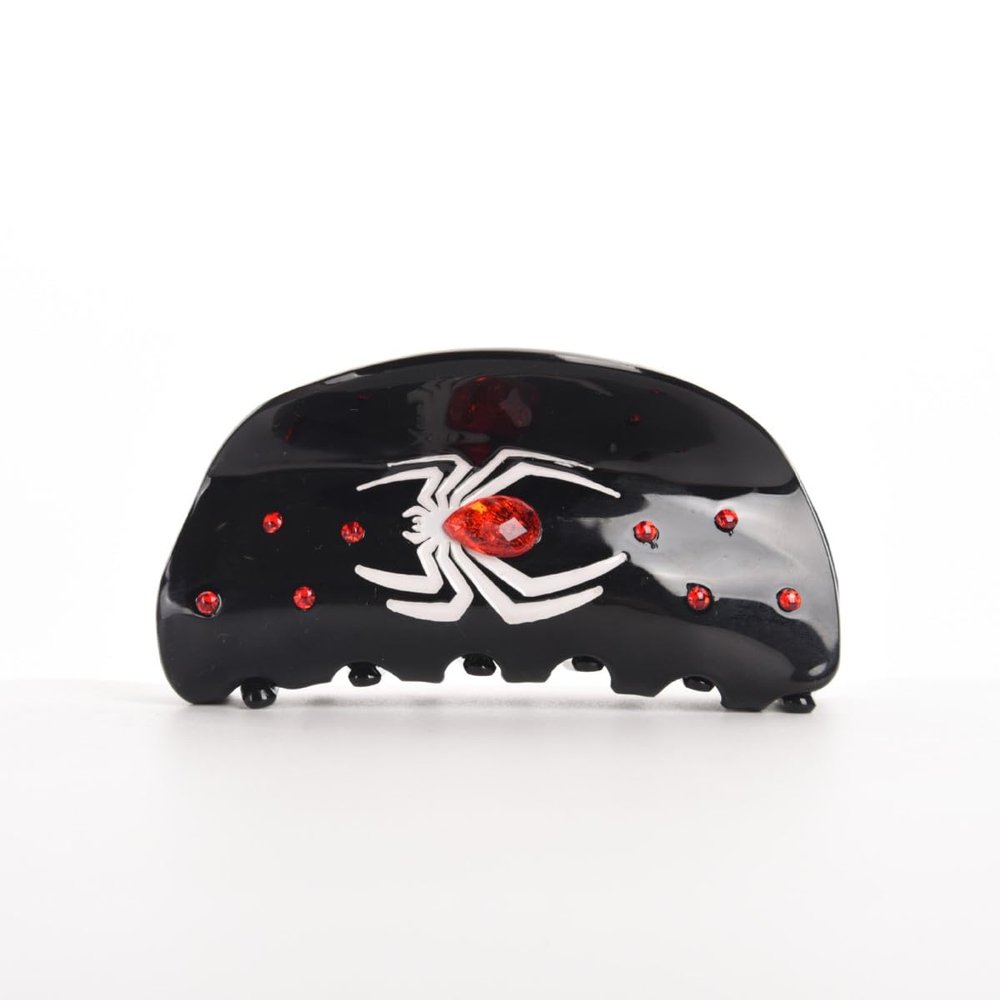 Funny Spider Hair Clips,Novelty Acetate Hair Clip,Small Animals Claw Clips for Women,Black