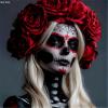Go Ho White and Black Face Paint Stick with Setting Powder,2 PC White Sponges Set,Waterproof Full-coverage Face Body Paint for Halloween Costumes Clown Skeleton Vampire Skull Cosplay Makeup view 2