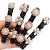 4PCS Pearl Double Layer Braid Hair Clips,Twist Plait Headband Alligator Hairpin,Magic Bangs Braided Hair Clips Hair Twister Tools Nonslip Hair Braid Accessories for Women, Girls (Style 2) view 1
