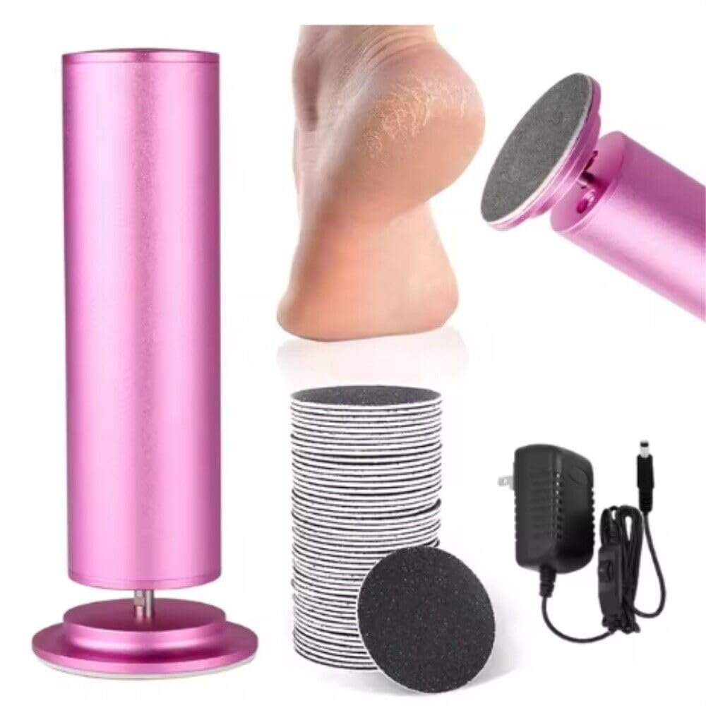 4.8IN Longer Electric Foot Callus Remover with 60pcs Sandpaper Discs, Adiustable Speed Electric Callus Remover for Feet Men Women Dead Skin Calluses