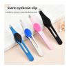 Stainless Steel Slanted Eyebrow Tweezers Beauty Makeup Tool(Black) view 3