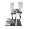 12-Bottle Luxury Perfume Tester Station w/Adjustable Pumps - Glass Dispenser Stand, Scent Cups & Coffee Jar for Stores/Bars view 3