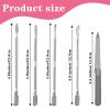 5 Pcs Stainless Steel Cuticle Pusher Set Dual-Sided Cuticle Remover Kit 4.4/4.8/4.9 Inch Cutter and Trimmer Manicure and Pedicure Tools for Fingernail and Toenails Women Manicurist Silver view 2