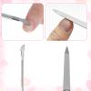 5 Pcs Stainless Steel Cuticle Pusher Set Dual-Sided Cuticle Remover Kit 4.4/4.8/4.9 Inch Cutter and Trimmer Manicure and Pedicure Tools for Fingernail and Toenails Women Manicurist Silver view 4