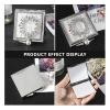 1pc Folding Double Sided Metal Glass Portable Compact Hand Mirror Travel Makeup Mirror Carry Vanity Mirror(White) view 3