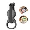 Anti-Splash Nail Clippers with Magnifying Glass, Detachable Magnifying Glass, Unique Violin Shape (Black) view 2