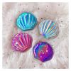2PCS Shell Shape Makeup Mirror 2X Magnifying Mirror Double Sided Makeup Mirror Travel Beauty Cosmetic Tool(A-Pink) view 2