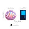 2PCS Shell Shape Makeup Mirror 2X Magnifying Mirror Double Sided Makeup Mirror Travel Beauty Cosmetic Tool(A-Pink) view 3